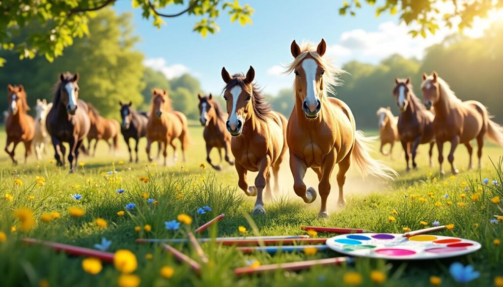 entdecken sie kreative ausmalbilder pferde für kinder – fördern sie fantasie und spaß mit vielfältigen motiven zum ausmalen.